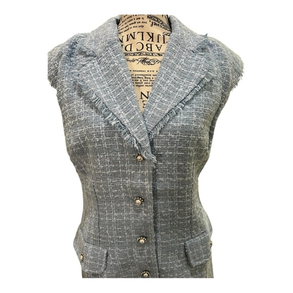 Maeve by Anthropology Sleeveless Tweed Blazer Mini Dress, size 8 & 10 - Picture 6 of 16